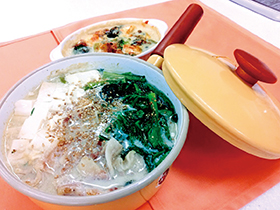 リメイク嬉しい小松菜豆乳鍋