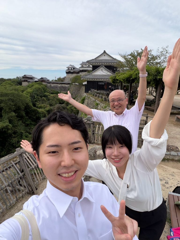 松山城にて