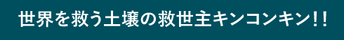世界を救う土壌の救世主キンコンキン！！