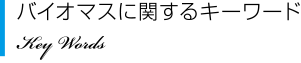 バイオマスに関するキーワード Key Words