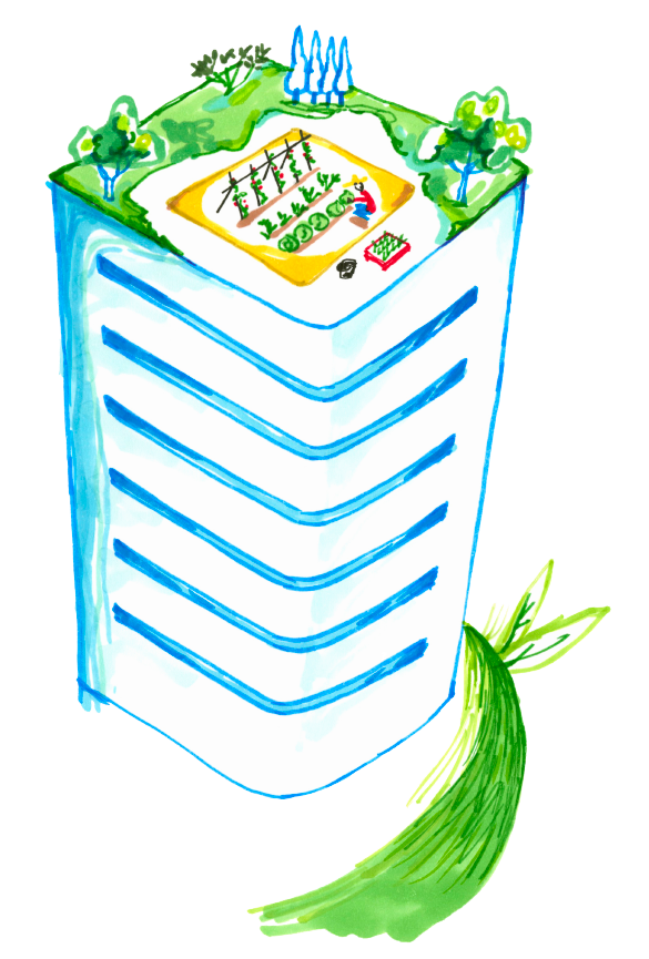 屋上緑化ビル